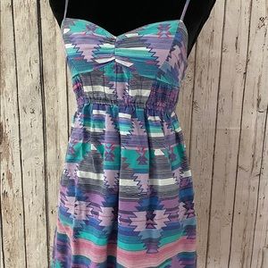 EUC - BILLABONG Purple Aztec sundress. size:M